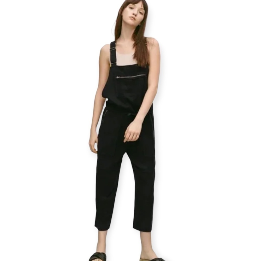 Aritzia Wilfred Black Lyocell Overalls XS